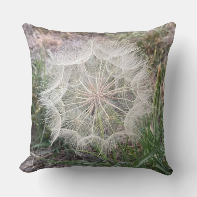 Meadow Salsify Throw Pillow (Front)