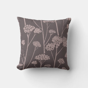 Meadow Silence Deep Ash Dusty Mauve Cushion