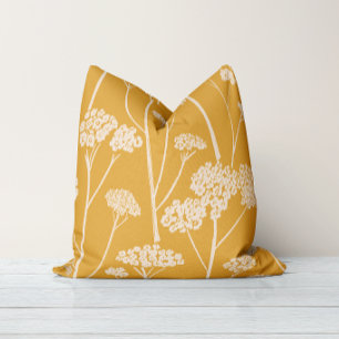 Meadow Silence Ochre Gold Blush Beige Cushion