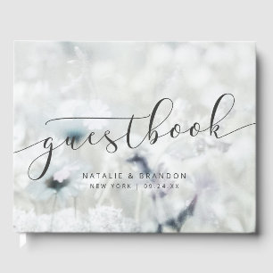 Meadow Song fading Wildflowers Bohemian Wedding Guest Book