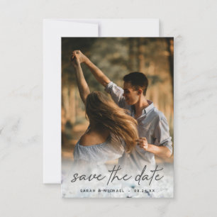 Meadow Song fading Wildflowers with Picture Save The Date