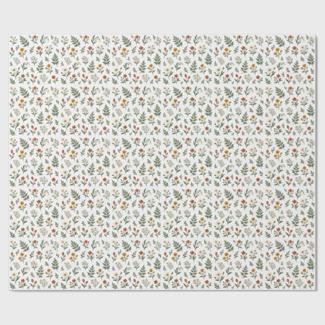 Meadow Sprigs Botanical Gift Wrap (Flat)