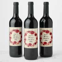 Meadow Symphony Daisy Floral Wine Label