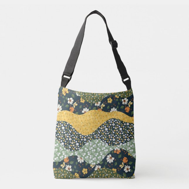 Meadow Waves Crossbody Bag (Front)