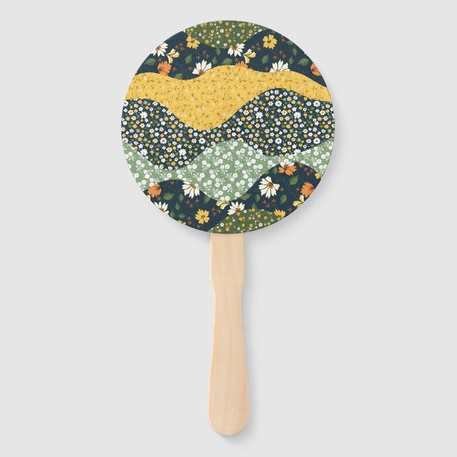 Meadow Waves Hand Fan (Front)