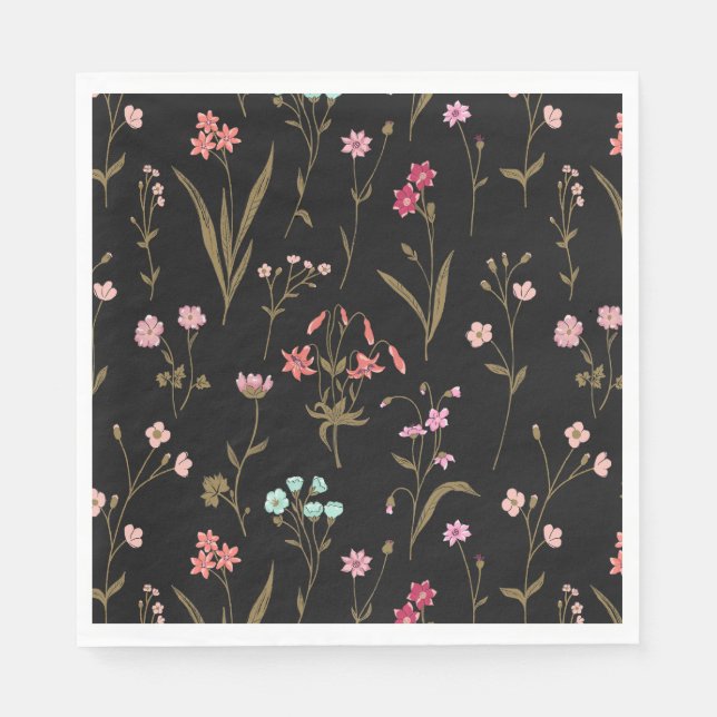 Meadow Whisper Multicolored  Napkin (Front)
