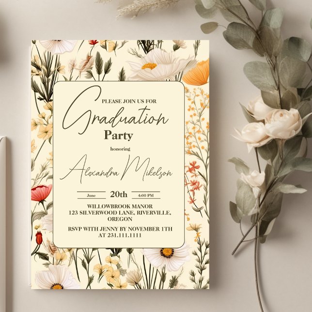  meadow  Wildflower 2024 Graduation Invitation (Creator Uploaded)