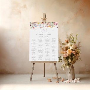 Meadow Wildflower Alphabetical Seating Chart