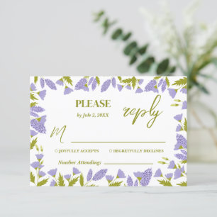 Meadow Wildflower Botanical Wedding RSVP Card