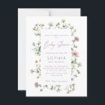 Meadow wildflower delicate Baby Shower Postcard<br><div class="desc">Meadow wildflower delicate Baby Shower</div>