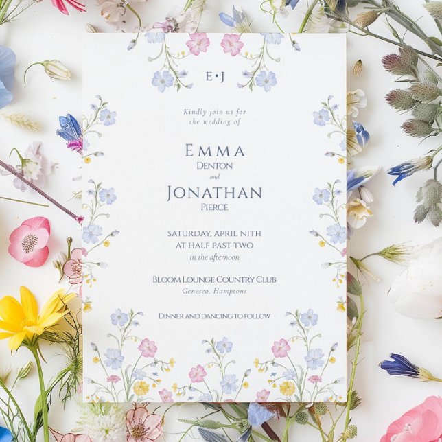 Meadow Wildflower Garden Wedding Invitation (Creator Uploaded)