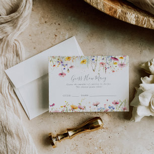 Meadow Wildflower Guess How Many Game Card