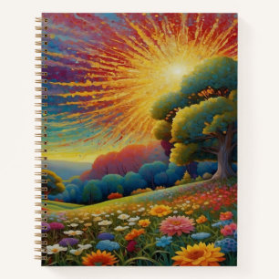 Meadow Wildflowers Colourful Art Notebook