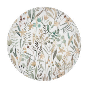 Meadow Wildflowers: Watercolor Charm. Cutting Board