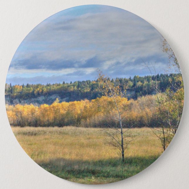 Meadow with Aspens 6 Cm Round Badge (Front)