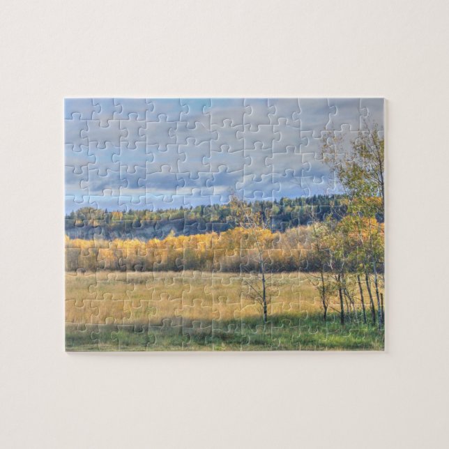 Meadow with Aspens Jigsaw Puzzle (Horizontal)