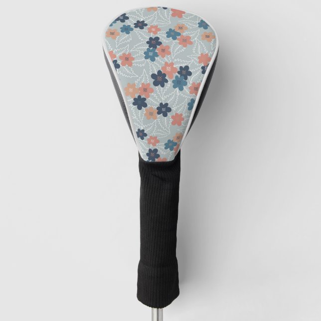 Meadow with colourful spring flowers golf head cover (Front)