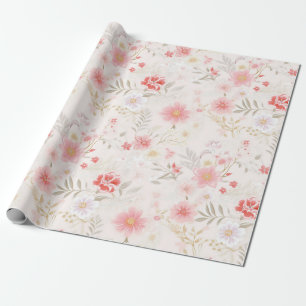 Meadowcore Floral Cottagecore Gift Wrapping Paper