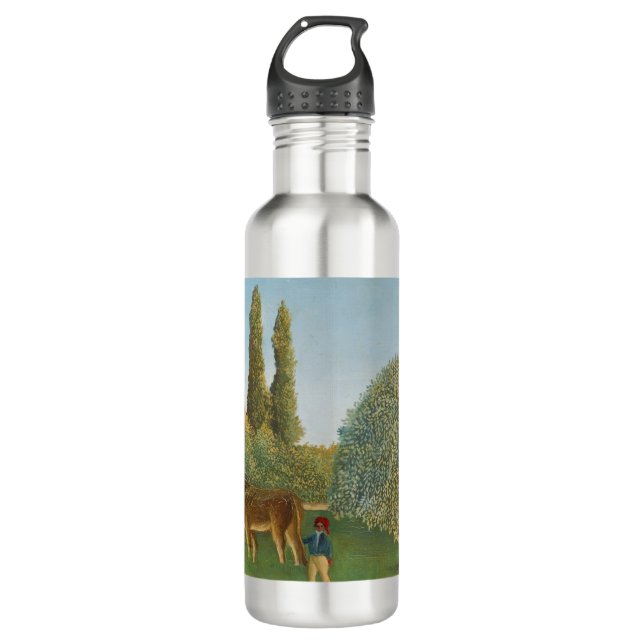 Meadowland (The Pasture), Henri Rousseau,  1910 710 Ml Water Bottle (Front)