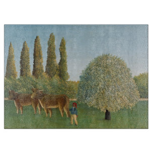 Meadowland (The Pasture), Henri Rousseau, 1910 Cutting Board