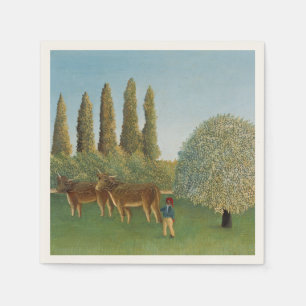 Meadowland (The Pasture), Henri Rousseau, 1910 Napkin