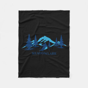 Meadowlark wyoming ski resort skiing skier fleece blanket