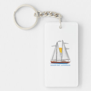 Meads Bay Anguilla Coastal Nautical Sailing Sailor Key Ring