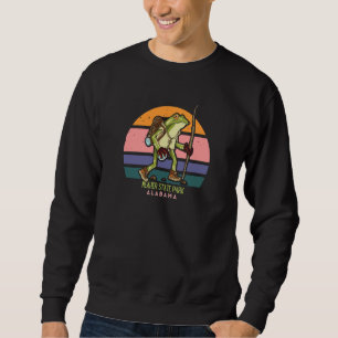 Meaher State Park Alabama Hiking Frog Walking Camp Sweatshirt