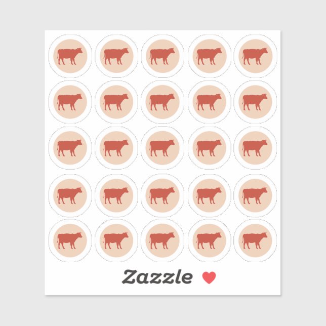 Meal Choice 2-Colour Beef Sticker (Sheet)