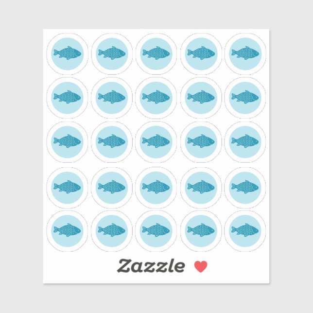 Meal Choice 2-Colour Fish Sticker (Sheet)