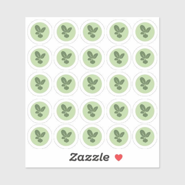 Meal Choice 2-Colour Vegetarian Sticker (Sheet)