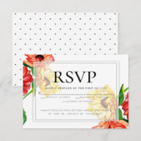 Meal Choice RSVP | Red Yellow Floral