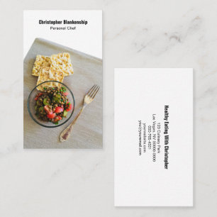 Meal Place Setting Personal Chef Custom Photo  Business Card