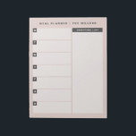 Meal Planner Notepad | Blush<br><div class="desc">Personalise this notepad with your title of preference to create a custom weekly meal planner or project planner. A design with shades of pink blush features a modern and simple design with plenty of space to write. The spaces for each day of the week allows you to plan your meals...</div>