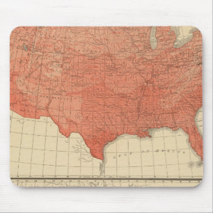 Mean annual temperature, Hypsometric sketch Mouse Pad