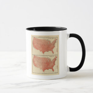 Mean annual temperature, Hypsometric sketch Mug
