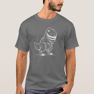 Mean Cool Dinosaur T Rex Cartoon T-Shirt