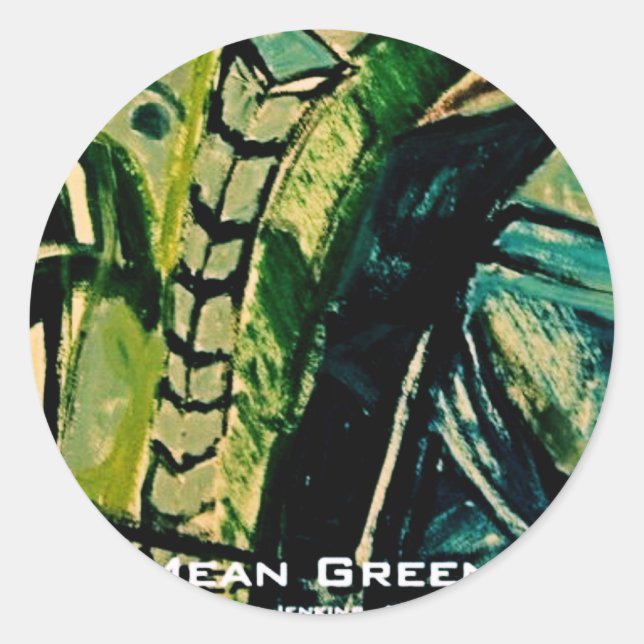 MEAN GREEN II CLASSIC ROUND STICKER (Front)
