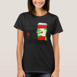 Mean Inside And Caffeinated Skeleton Hand Coffee L T-Shirt