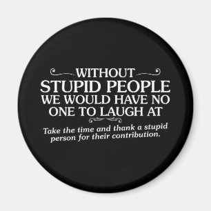 MEAN INSULTS THANK STUPID PEOPLE FOR THEIR CONTRIB MAGNET