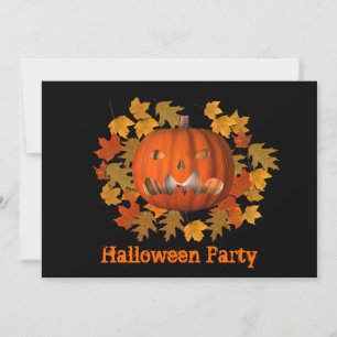 Mean Jack O Lantern Halloween Invitation