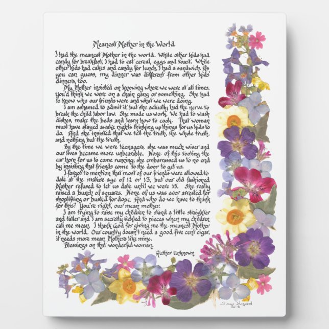 Mean Mother Plaque (Front)