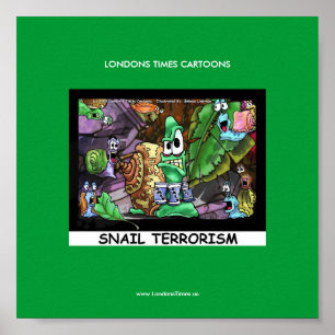 Mean Snails Funny Londons Times Cartoon Poster
