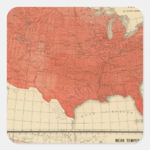 Mean temperature square sticker