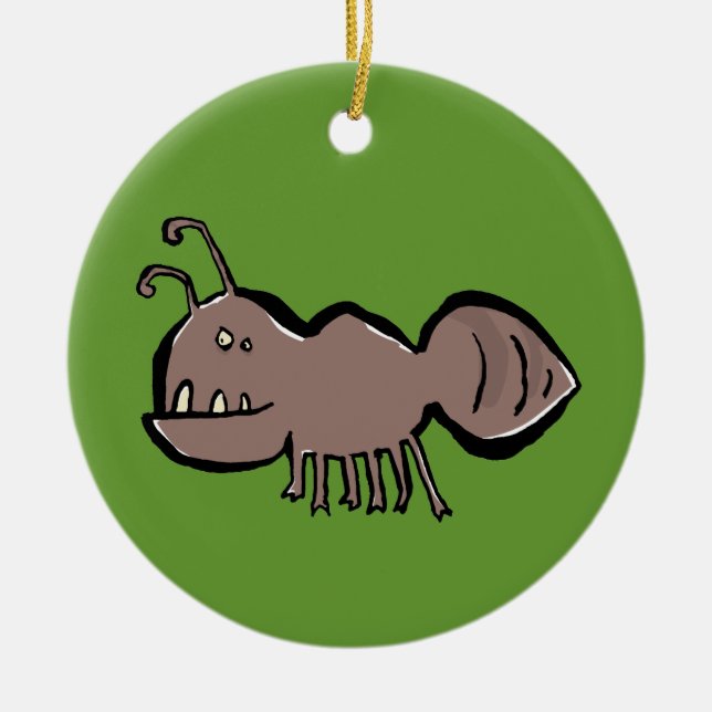 mean termite ceramic tree decoration (Front)