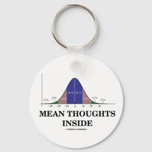 Mean Thoughts Inside (Statistics Humor) Key Ring
