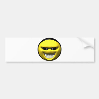 Mean yellow face bumper sticker