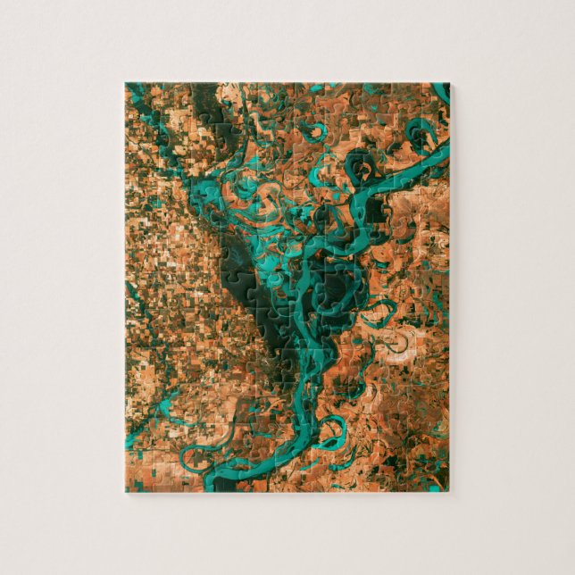 Meandering Mississippi Satellite Image Jigsaw Puzzle (Vertical)