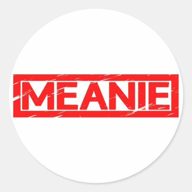 Meanie Stamp Classic Round Sticker (Front)