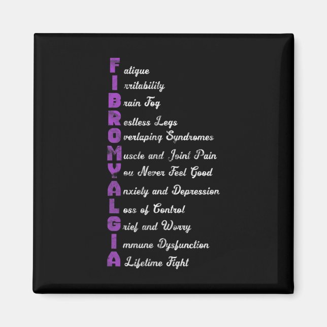 Meaning Chronic Pain Fibro Fibromyositis Grunge  Magnet (Front)